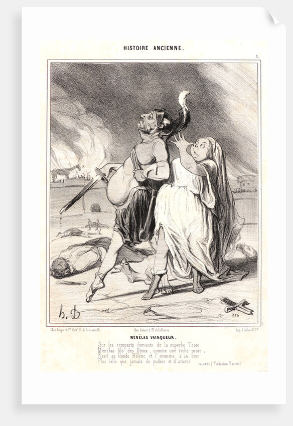 Menelas Vainqueur, 1841 by Honoré Daumier
