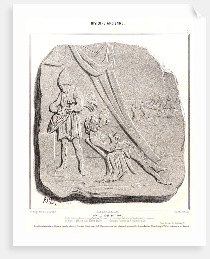 Achille sous sa tente, 1842 by Honoré Daumier