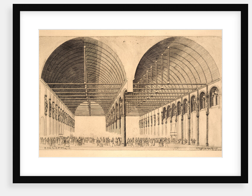 The Ante- Chamber of the Old Palace of Justice (Salle des Pas-Perdus à l'Ancien Palais-de- Justice, Paris), 1855 by Charles Meryon