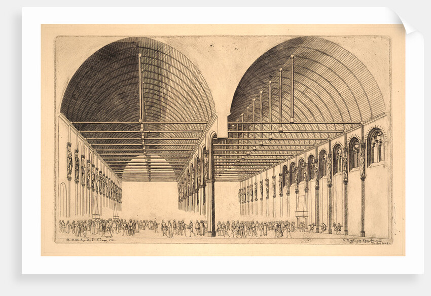 The Ante- Chamber of the Old Palace of Justice (Salle des Pas-Perdus à l'Ancien Palais-de- Justice, Paris), 1855 by Charles Meryon