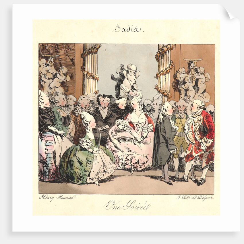 Un Soiree (Jadis), 1829 by Henry Bonaventure Monnier