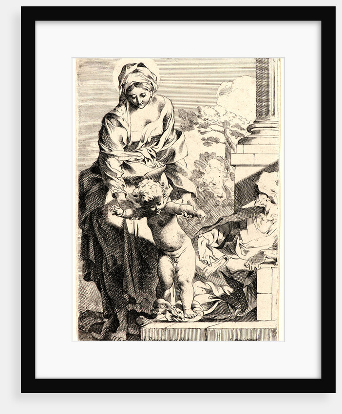 The Holy Family with the Christ Child Crushing the Serpent with His Feet, ca. 1643-1671 by Sébastien Bourdon