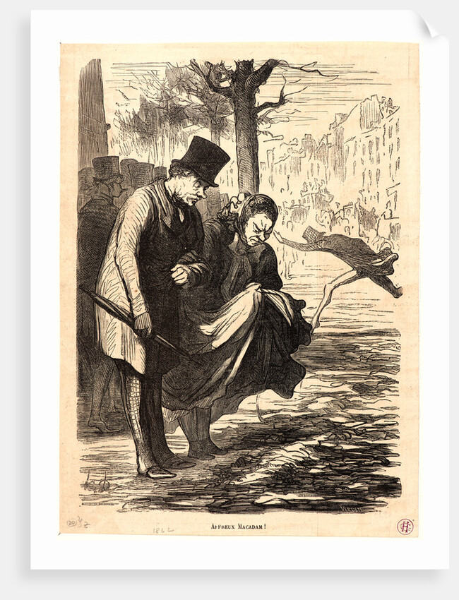 Affreux Macadam!, 1862 by Honoré Daumier
