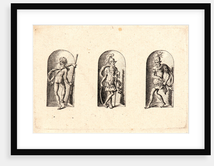 Several Gods of Classical Antiquity (Plusieurs Divinités de l'Antiquiteé Paienne), plate 3, 1578 by Etienne Delaune