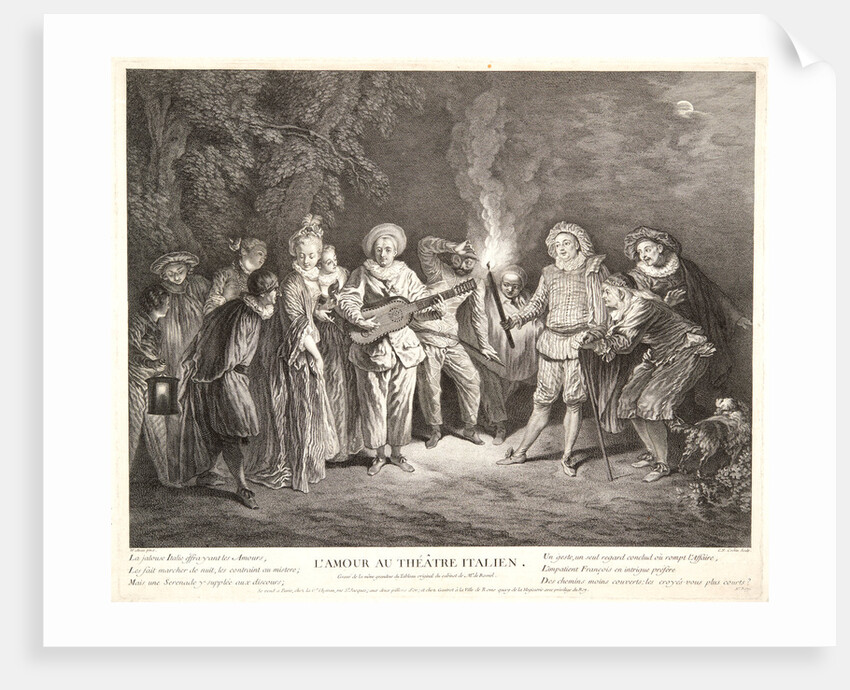 Love in the Italian Theater (L'Amour au Théâtre Italien), 1734 by Charles-Nicolas Cochin I