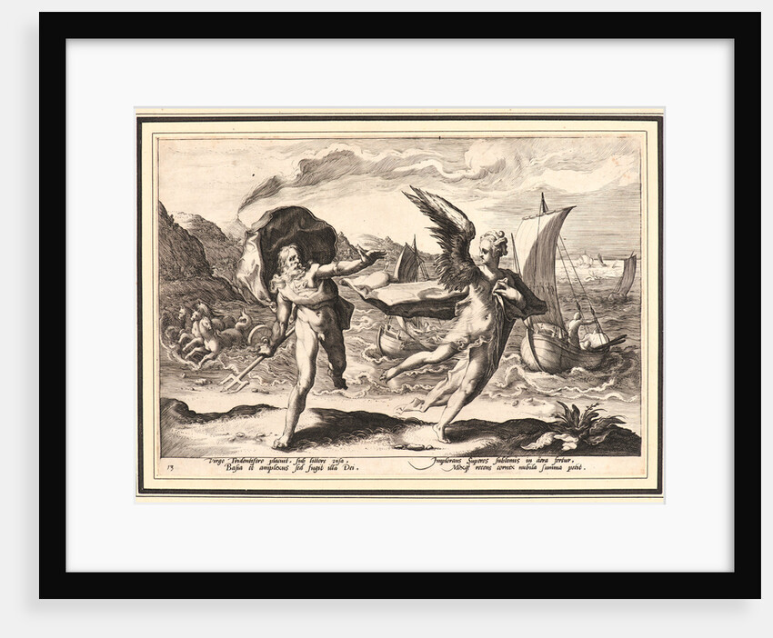 Neptune Pursuing Coronis, Who Is Changed into a Crow, ca. 1590 by Anonymous
