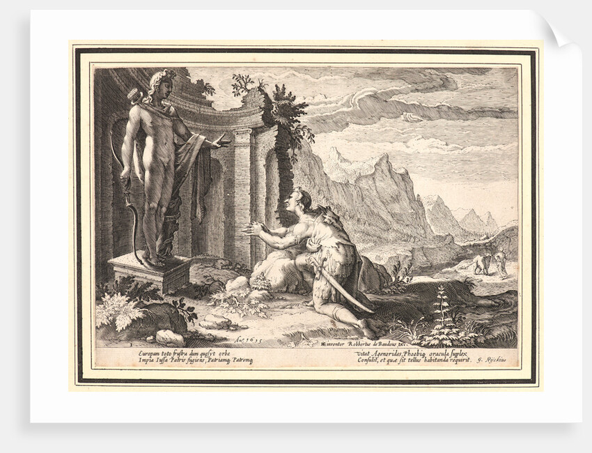 Cadmus Asks the Oracle at Delphi Where He Can Find His Sister, Europa, 1615 by Anonymous