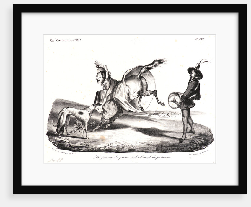 La Jument du Prince et le Chien de la Princesse, 1834 by Honoré Daumier