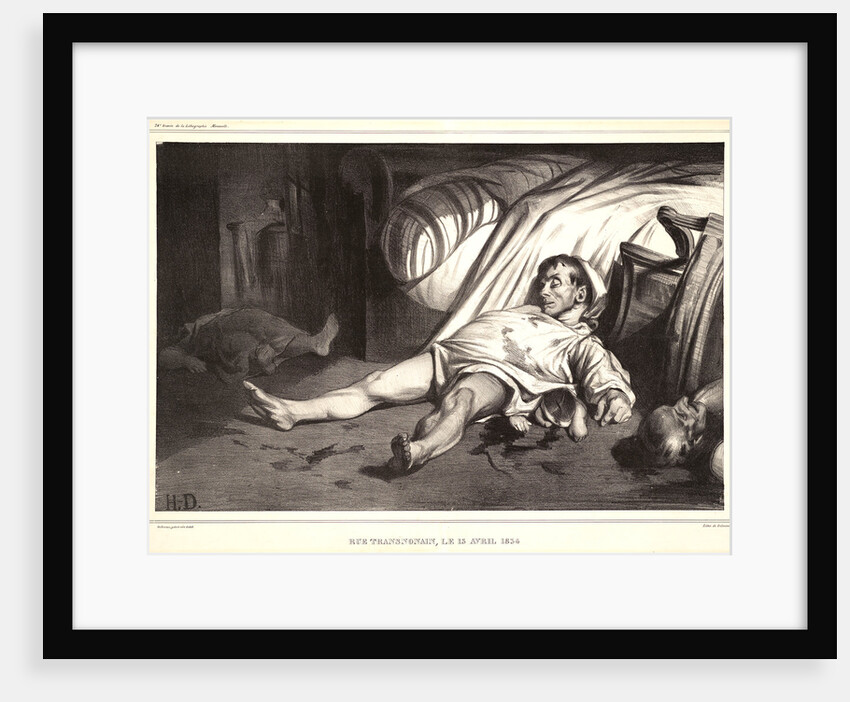 Rue Transnonain, April 15th, 1834 (Rue Transnonain, le 15 Avril 1834), 1834 by Honoré Daumier