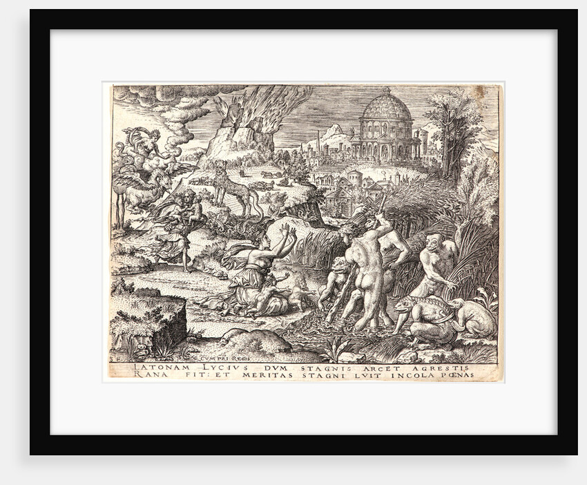 Latona Transforms the Lykian Peasants Who Had Insulted Her into Frogs by Etienne Delaune