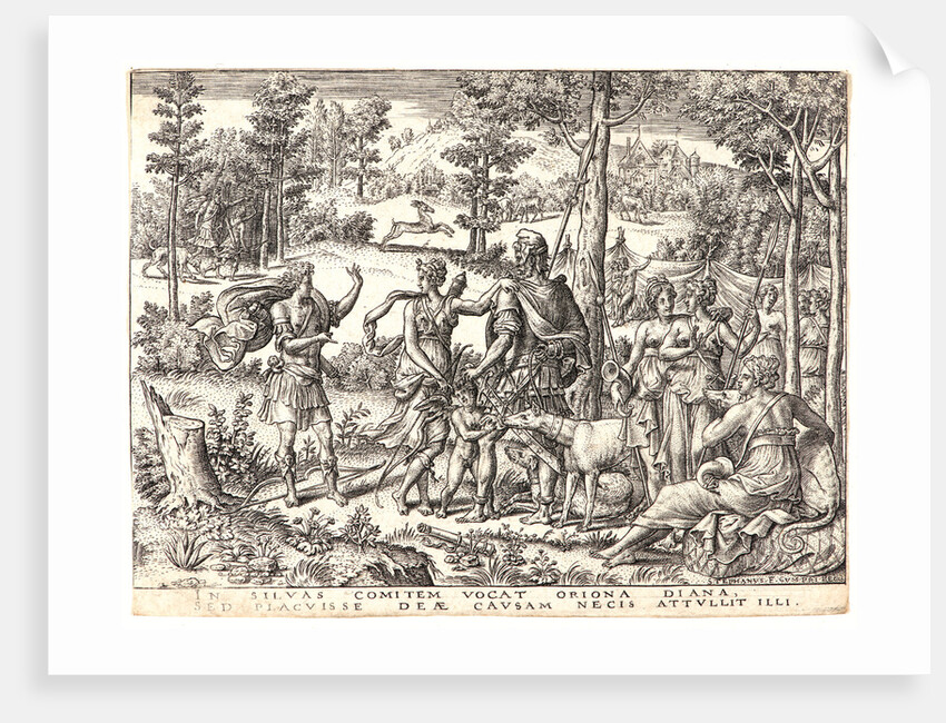 Diana Receiving the Giant Orion, Followed by Her Suite, 16th century by Etienne Delaune