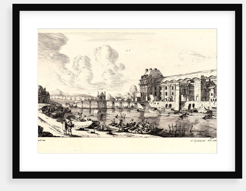 Le Pavillon de Mademoiselle et une Partie des Louvre, 1849 by Charles Meryon
