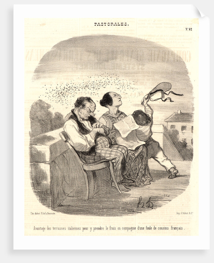 Avantages des terrasses italiennes, 1846 by Honoré Daumier