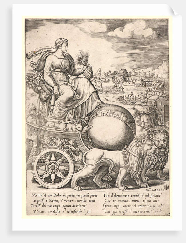 Cybele on her Chariot, 16th century by Master of the Die
