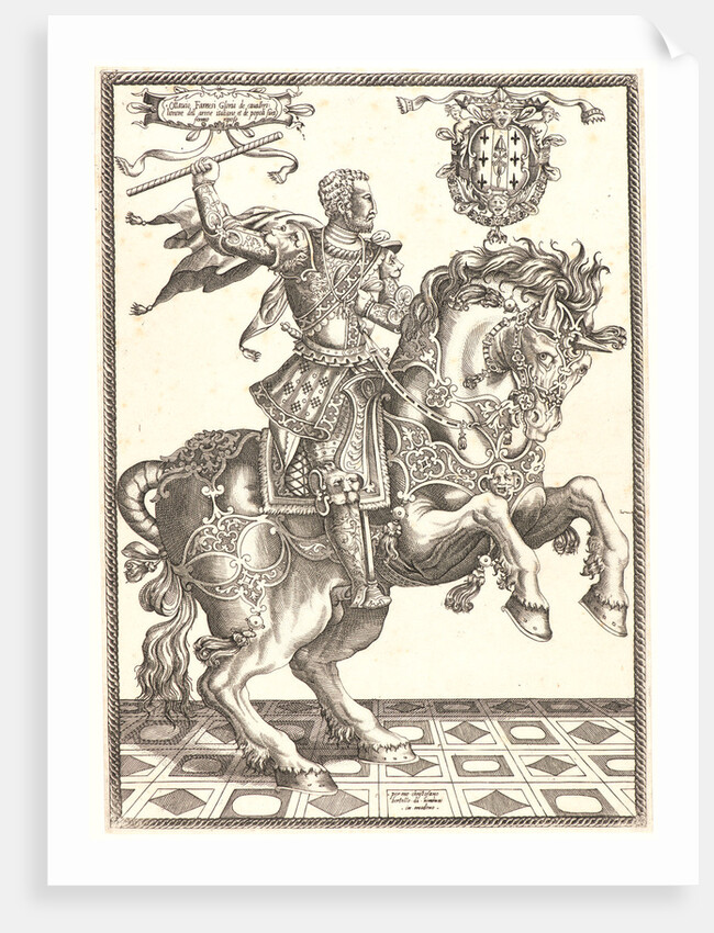Equestrian Portrait of Ottavio Farnese, ca. 1550-1560 by Cristofano Bertelli