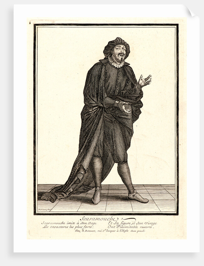 Scaramouche, ca. 1680-1690 by Nicolas Bonnart