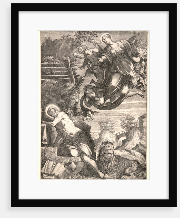 The Virgin Appearing to St. Jerome, 1588 by Agostino Carracci