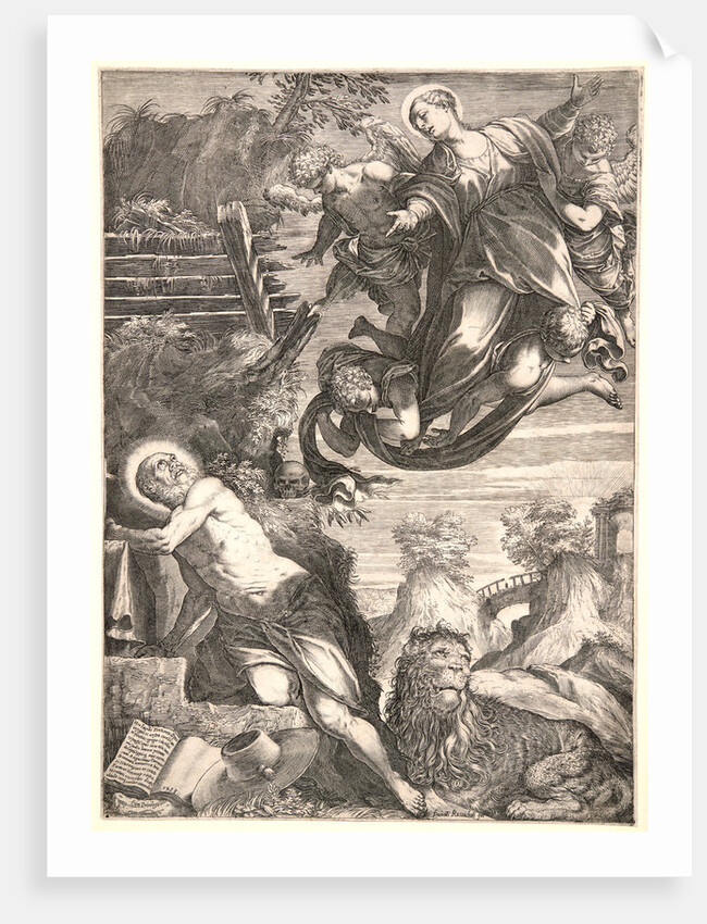 The Virgin Appearing to St. Jerome, 1588 by Agostino Carracci