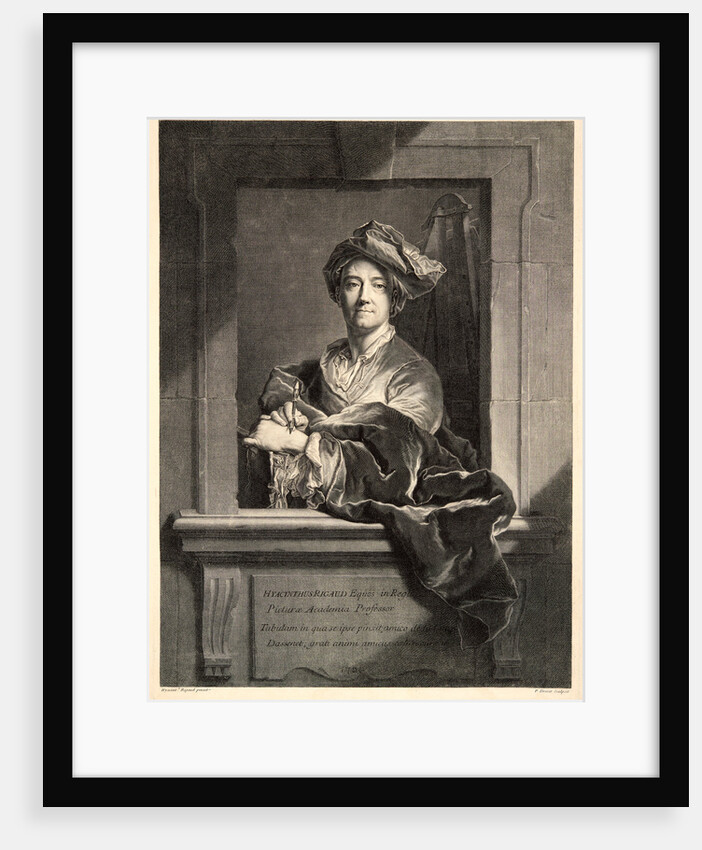 Portrait of the Painter, Hyacinthe Rigaud, 1714 by Pierre Drevet