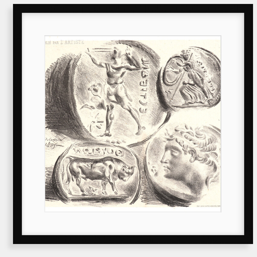 Four Antique Medals (Quatre Médailles Antiques), 1825 by Eugène Delacroix
