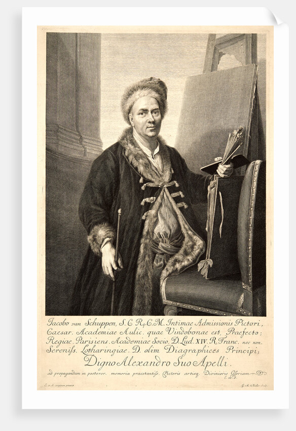 Portrait of the Painter, Jacques van Schuppen, 18th century by Gustav Adolph Müller