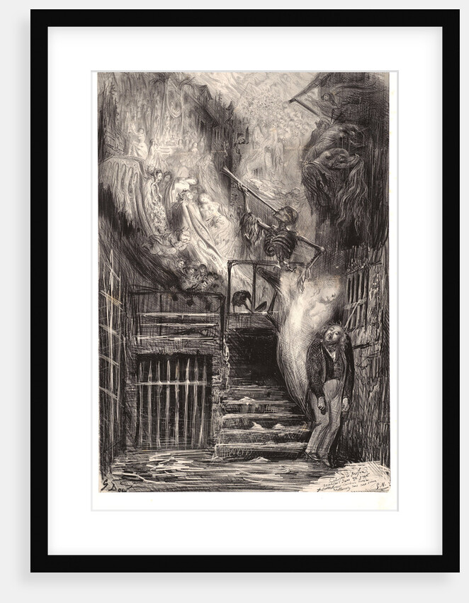 The Death of Gérard de Nerval (La Rue de la Vieille Lanterne, La Mort de Gérard de Nerval), 1855 by Gustave Doré