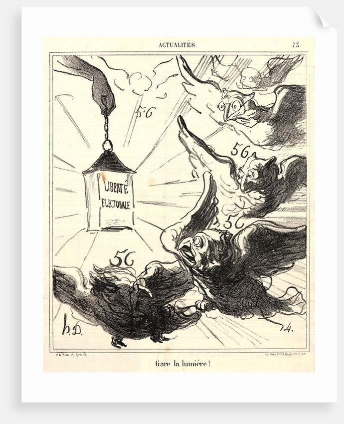 Gare la lumière!, 1870 by Honoré Daumier
