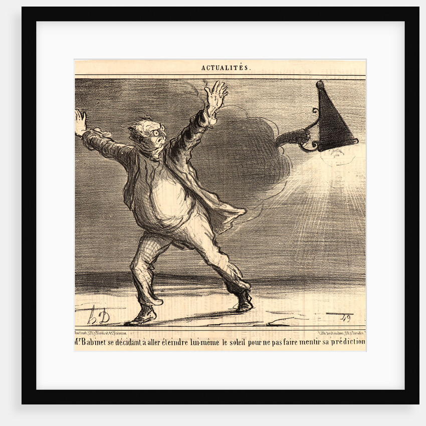 M. Babinet se decidant à ... eteindre ... le soleil, 1857 by Honoré Daumier