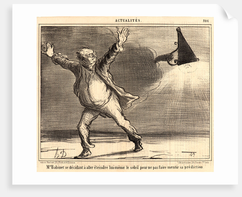 M. Babinet se decidant à ... eteindre ... le soleil, 1857 by Honoré Daumier