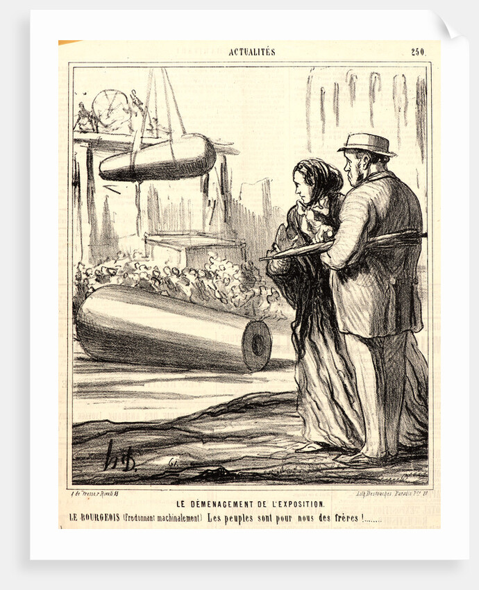 Le Demenagement de L'Exposition, 1867 by Honoré Daumier