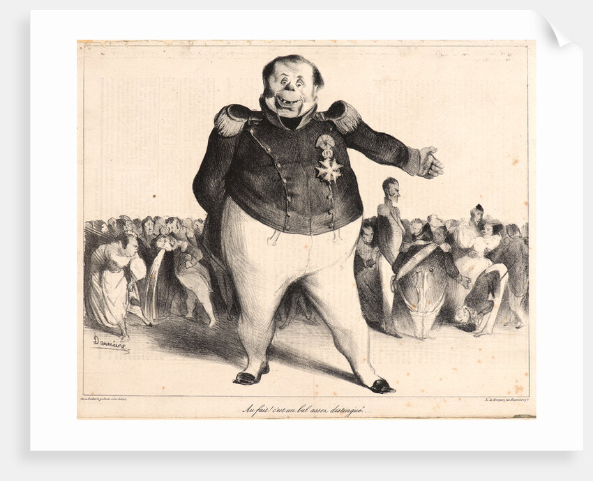 Au fait! C'est un bal assez distingue, 1833 by Honoré Daumier