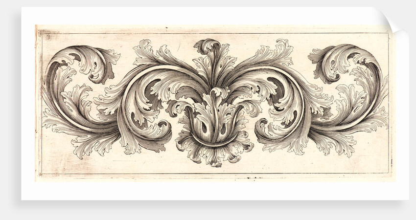 Plate 3 from the set of Twelve Ornament Friezes, ca. 1670 by Domenico Bonavera