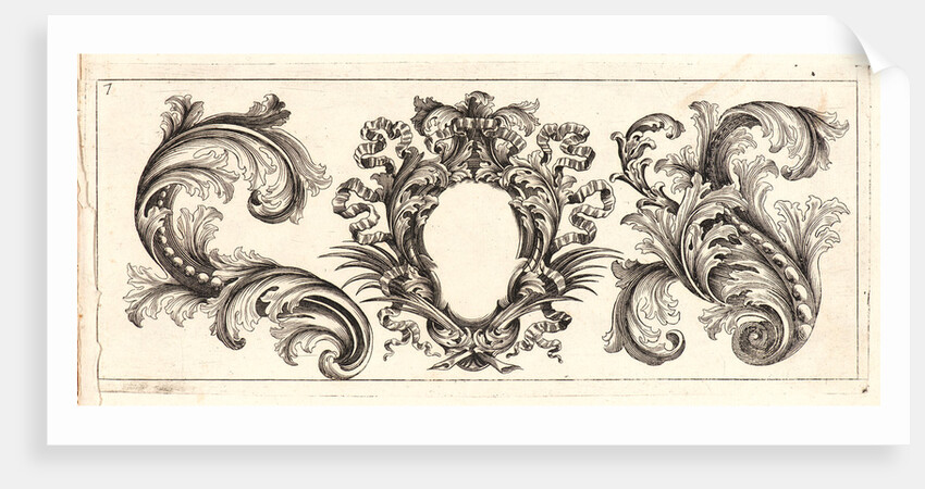 Plate 7 from the set of Twelve Ornament Friezes, ca. 1670 by Domenico Bonavera