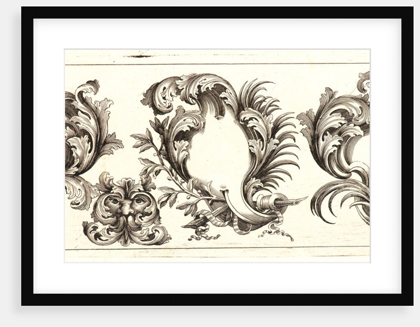 Plate 8 from the set of Twelve Ornament Friezes, ca. 1670 by Domenico Bonavera
