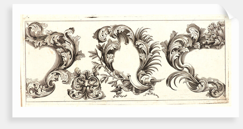 Plate 8 from the set of Twelve Ornament Friezes, ca. 1670 by Domenico Bonavera