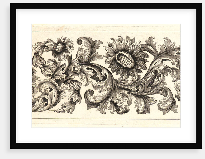 Plate 9 from the set of Twelve Ornament Friezes, ca. 1670 by Domenico Bonavera