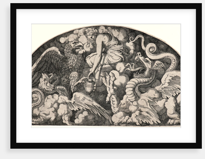 Jupiter's Eagle Bringing Psyche Water from the River Styx, 1540 by Monogrammist L. D.