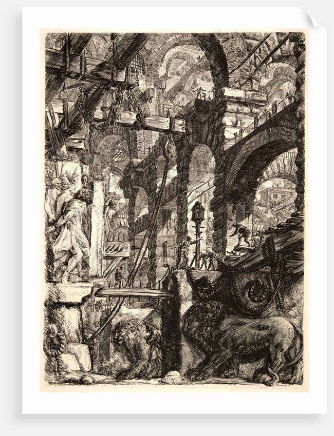 The Lion Bas-Reliefs, 1761 by Giovanni Battista Piranesi