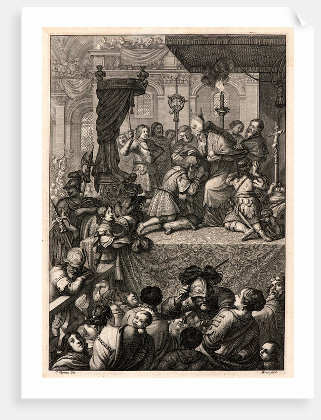 Coronation of Charles VII at Reims, ca. 1657 by Abraham Bosse
