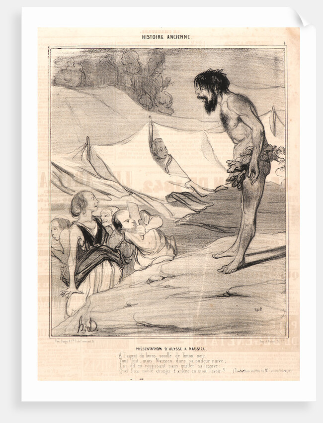 Présentation d'Ulysse a Nausica, 1842 by Honoré Daumier