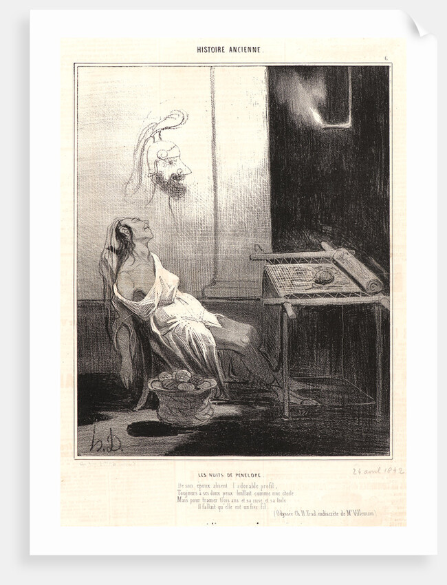 The Nights of Penelope (Les Nuits de Penelope), 1842 by Honoré Daumier