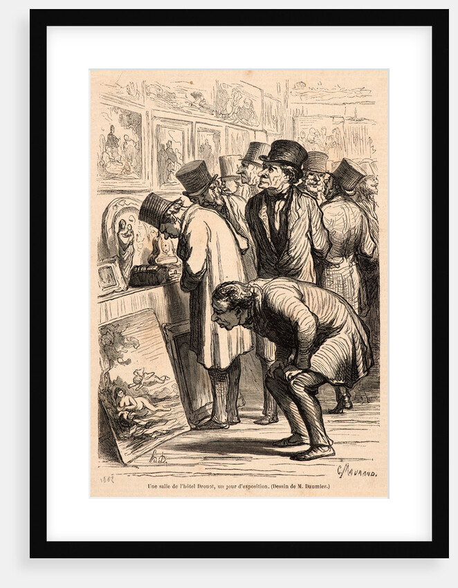 Exhibition Room at the Hotel Druot (Une Salle de l'hotel Drouot), ca. 1860-1870 by Honoré Daumier
