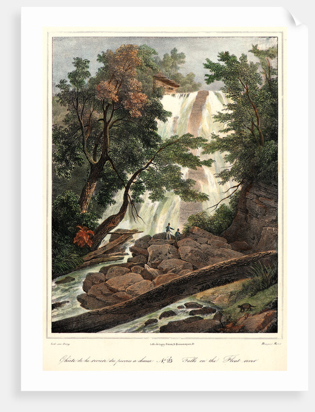 Falls on the Flint River, ca. 1827-1828 by Louis-Pierre-Alphonse Bichebois