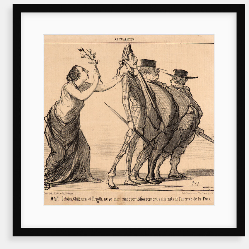 MMrs. Cobden, Gladstone et Brigth... sic, 1856 by Honoré Daumier