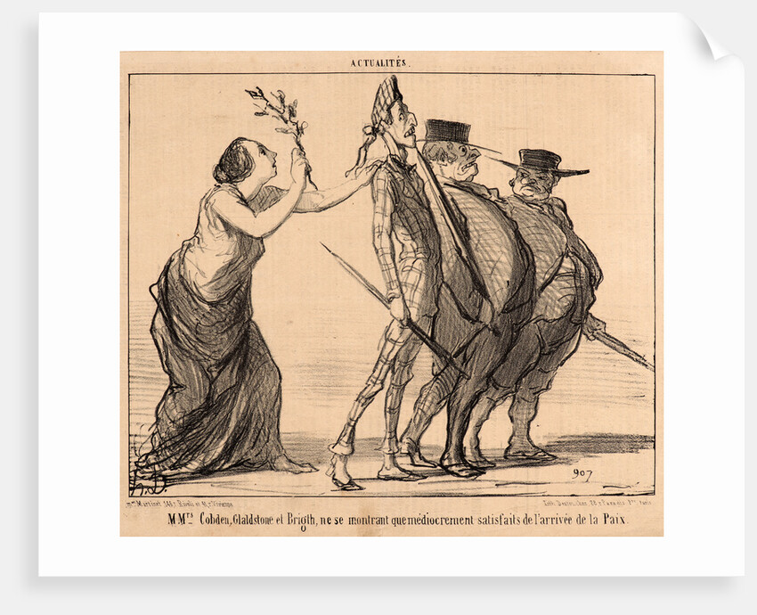 MMrs. Cobden, Gladstone et Brigth... sic, 1856 by Honoré Daumier
