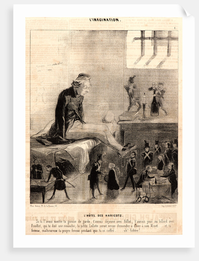 L'Hôtel des Haricots, 1843 by Honoré Daumier