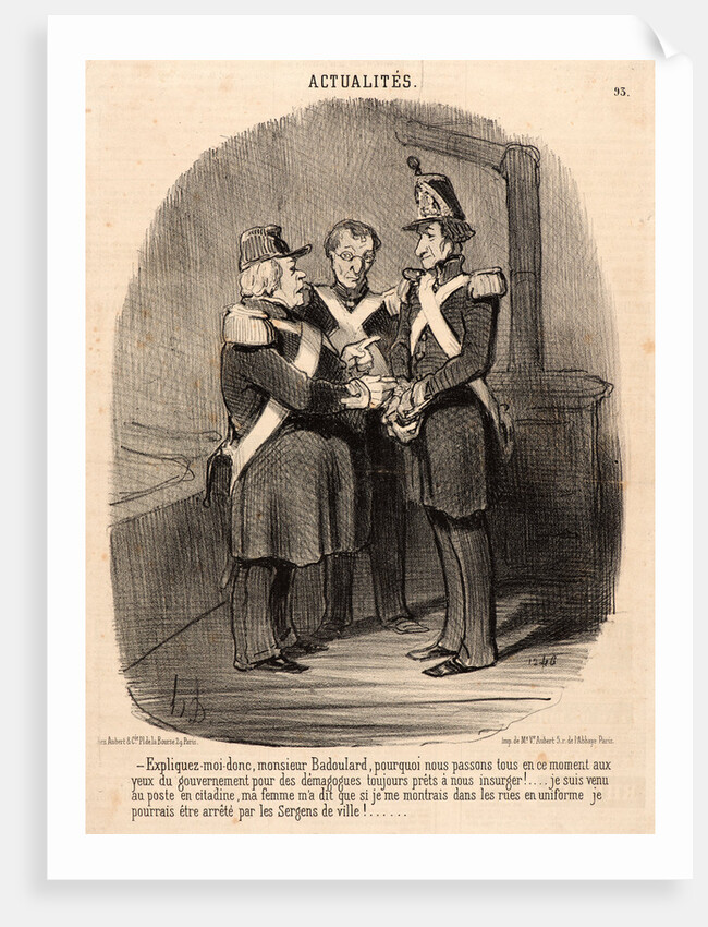 Expliquez-moi-donc, monsieur Badoulard.., 1851 by Honoré Daumier