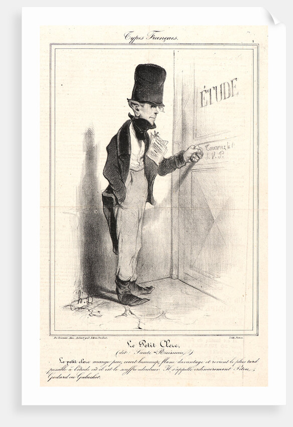 Le Petit Clerc, 1835 by Honoré Daumier