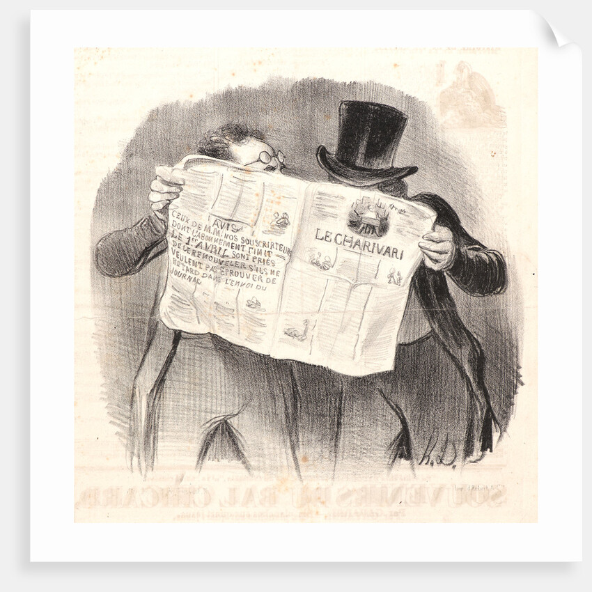 La Lecture du Charivari, 1840 by Honoré Daumier