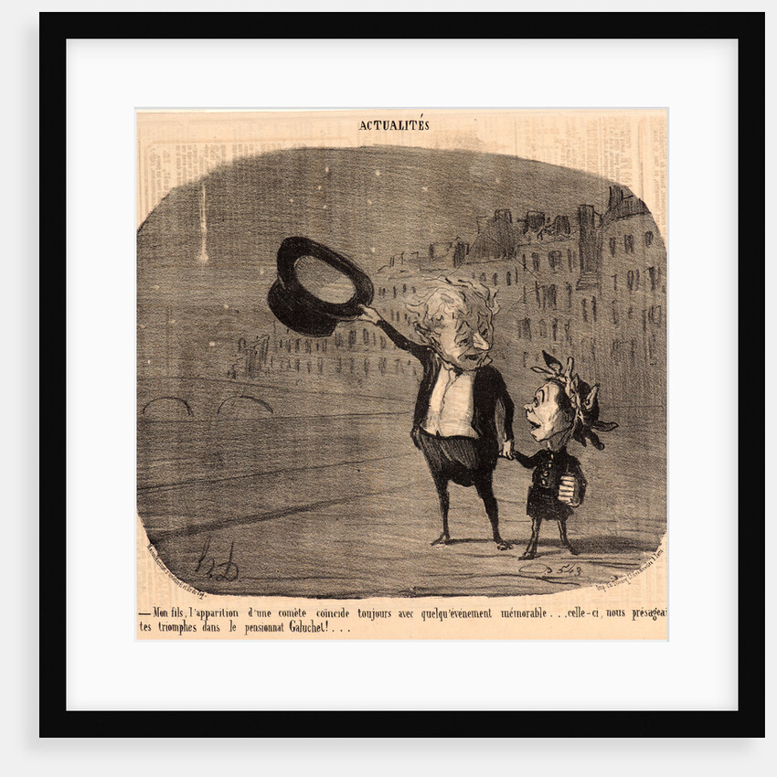 Mon fils, l'apparition d'une comète.., 1853 by Honoré Daumier